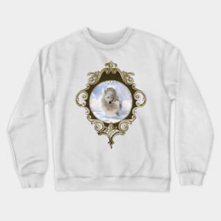 Awesome polarwolf with fairy, polarbear and snow tiger Crewneck Sweatshirt